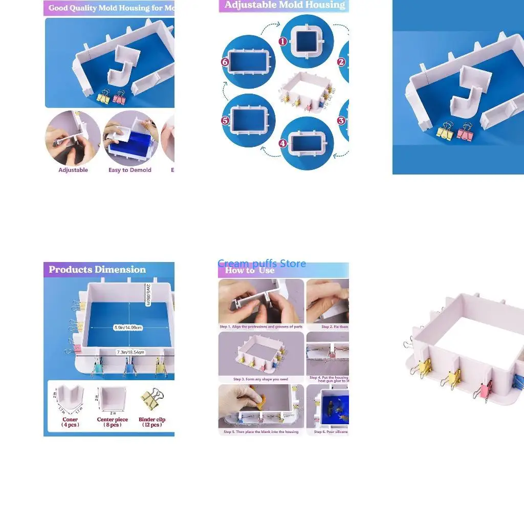 50LE Resin Molds Round Molds Set Holder Molds