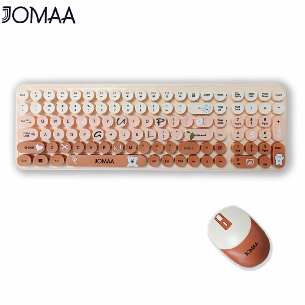 Ergonomic 2.4G Plug and Play Wireless Keyboard Full Size 105 Keys Low-Profile Key Wireless Keyboard For PC/Desktop/Laptop