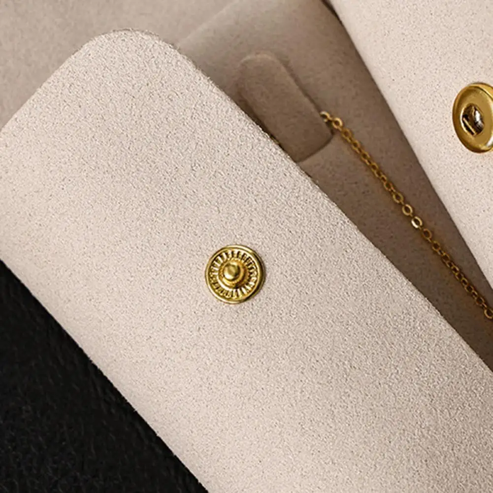 Anti-scratch Jewelry Holder Jewelry Storage Bag with Button Closure Microfiber Jewelry Pouch for Travel Scratch for Necklaces