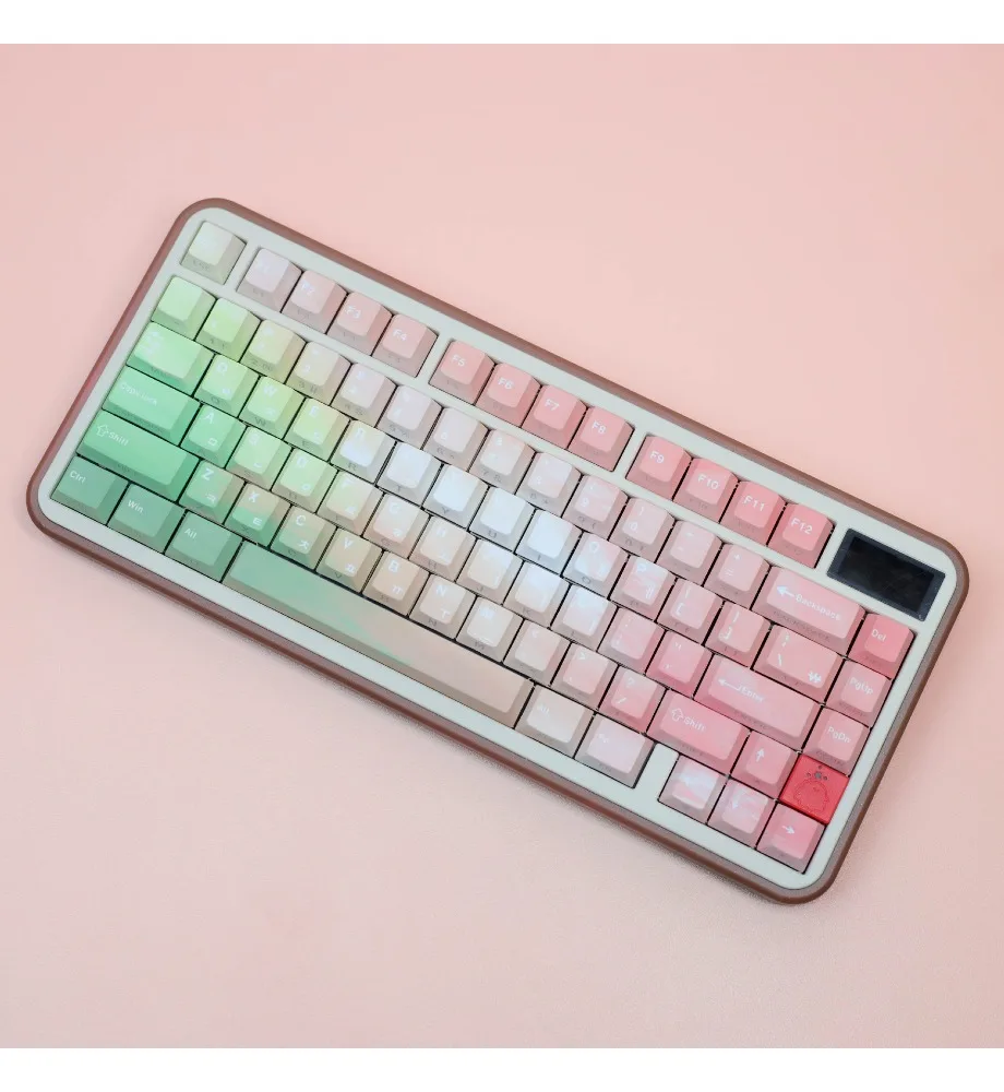 Keycap Elf Double engraved light transmission Pbt original full set of keycaps French German West Korean Russian European