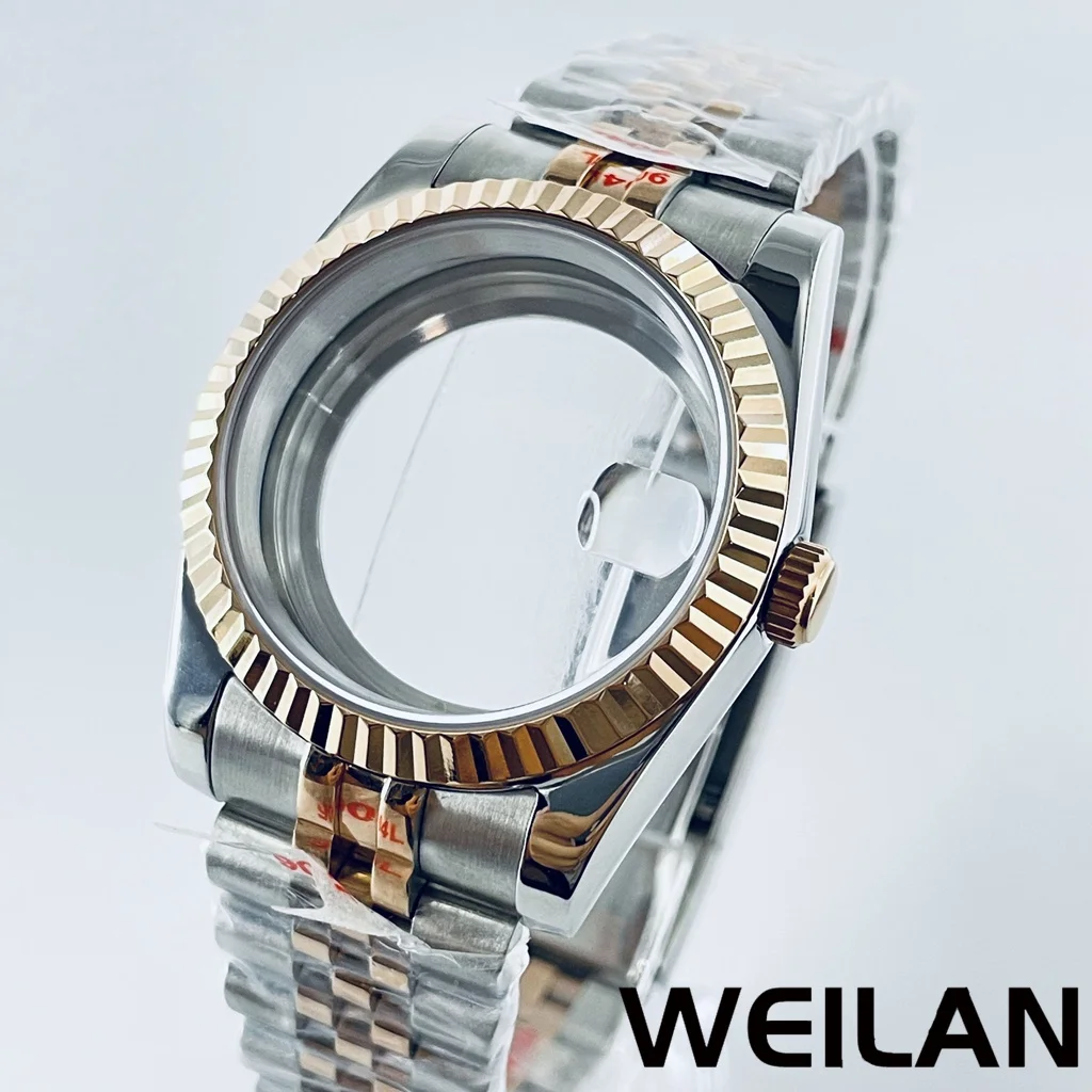 36mm 40mm Silver Rose NH34 NH35 NH36 NH38 NH39 NH70 NH72 ETA2824 PT5000 Watch Case Top Waterproof Sapphire Crysta