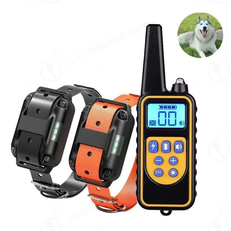 Rechargeable Waterproof Smart Dog Training Collar, Backlight Remote Control Ultrasonic Automatic Anti-Barking Pet Collar