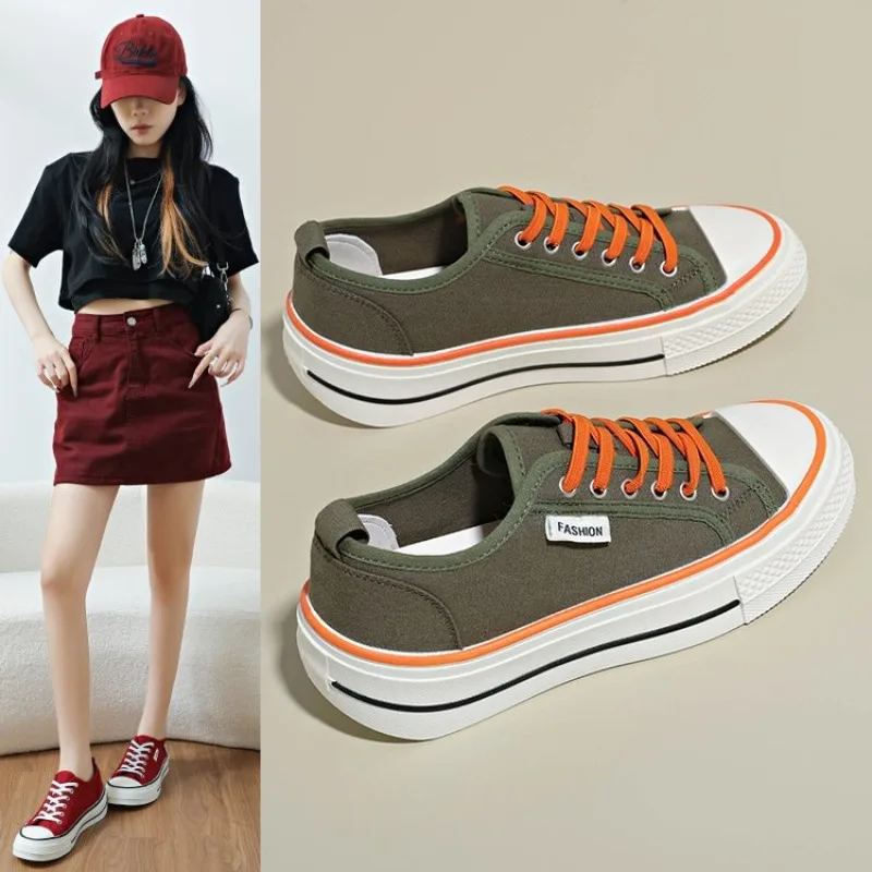 Canvas Shoes for Women, 2026 Spring New Versatile College Style Breathable Sports and Leisure Student Board Shoes