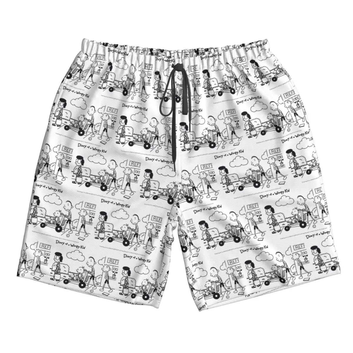 Diary Of A Wimpy Kid Group Trunks Beach Board Shorts Casual Quick Dry Swim Summer Men Pants