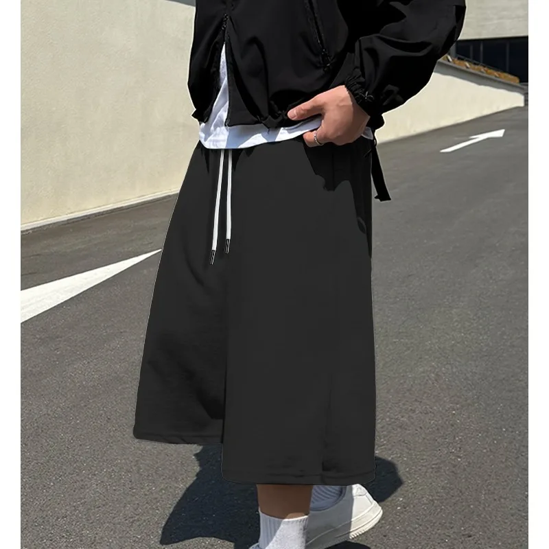Summer New Retro Trend Solid Color Simple Casual Men's Shorts Outdoor Sports Casual Pants Suitable for Both Men and Women