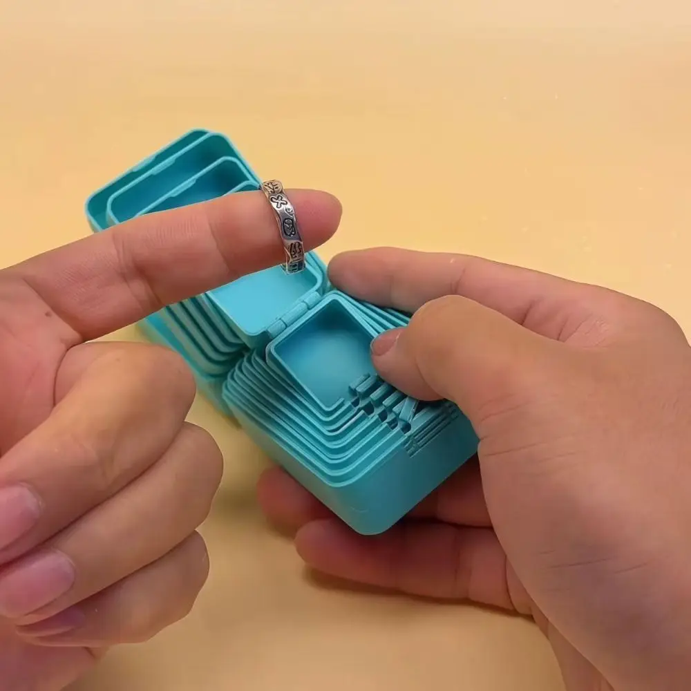 Portable 3D Printed Jewelry Storage Box Quirky Creative Hidden Safe Box Surprise Gift Decorative Matryoshka Box Birthday Parties