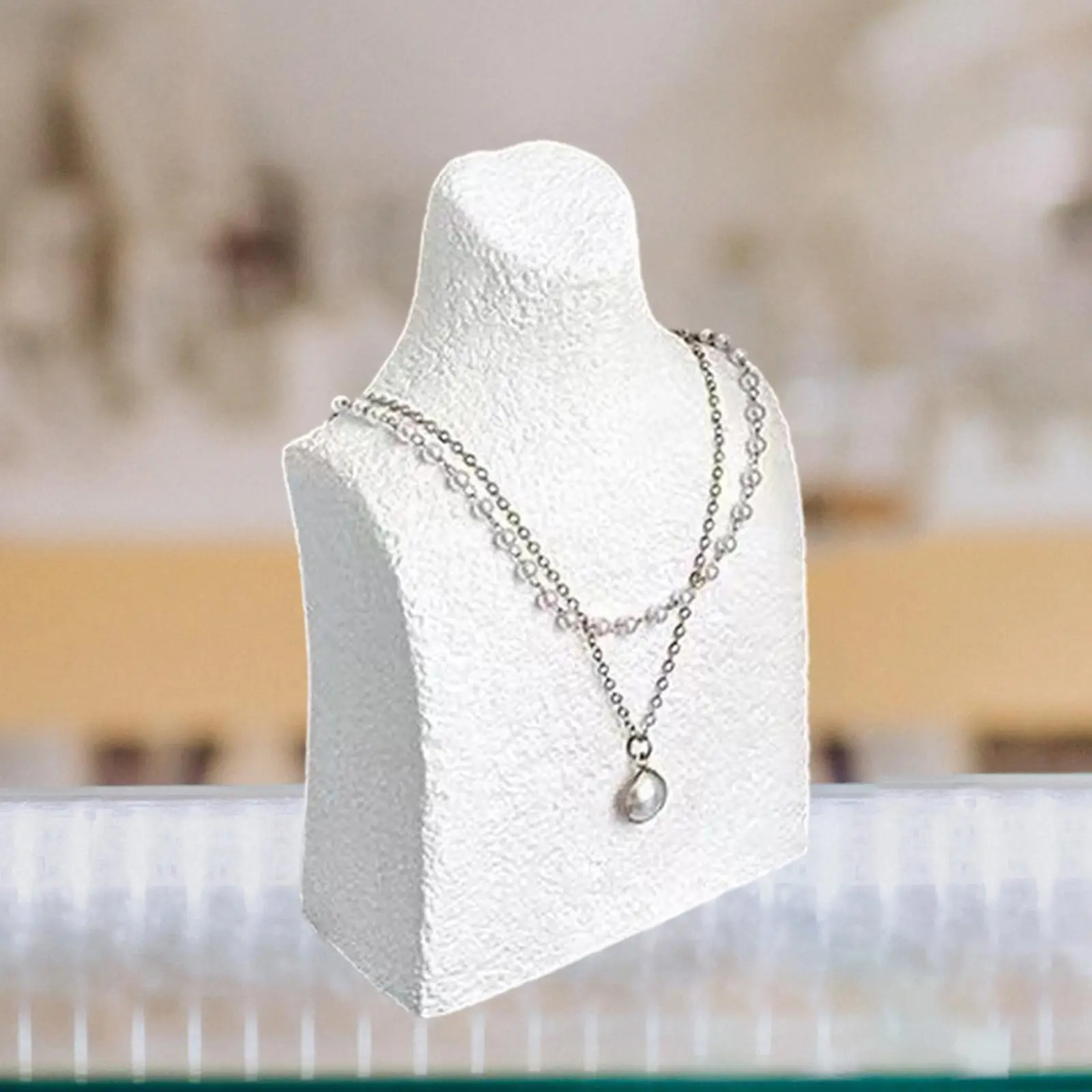 Necklace Holder Display Stand Jewelry Bust Organizer for Retail Store Showcase Dresser Freestanding Rack