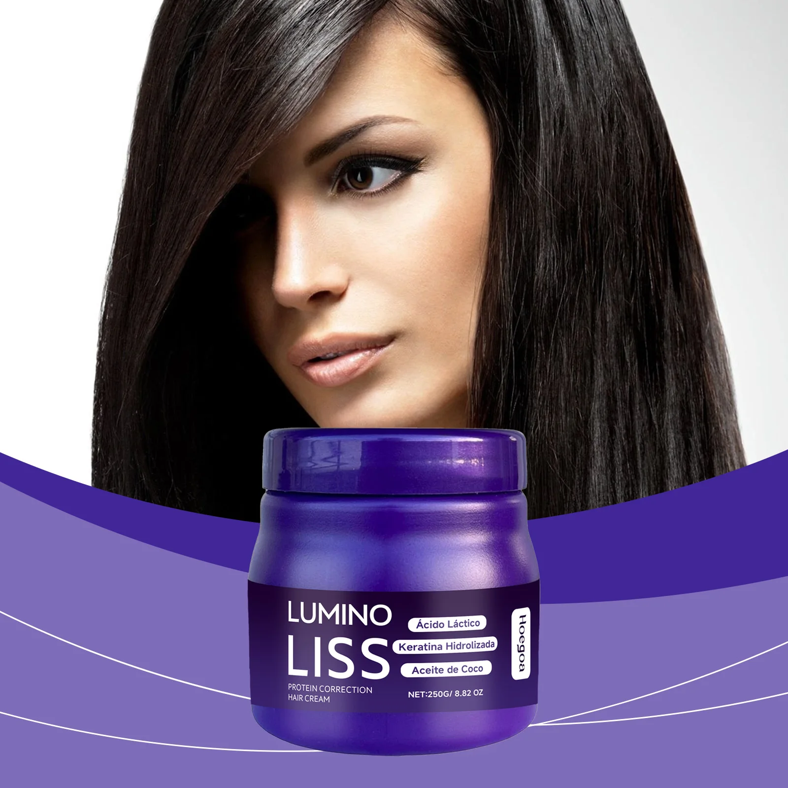 Protein Straightening Hair Cream, Protein Correction Hair Treatment, Nourish Repair Hair, Smooth Frizz, Silky Shiny Hair
