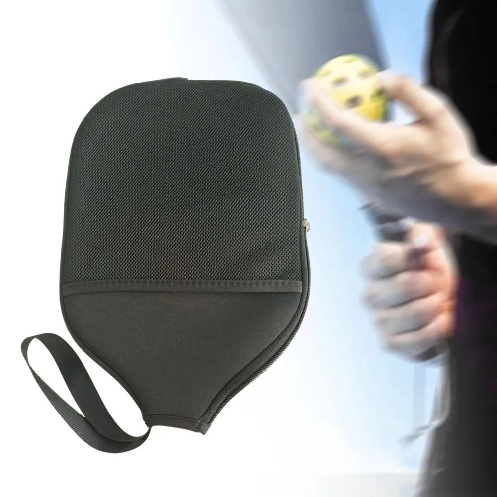 Zippered Pouch Pickleball Racket Cover Waterproof Design Mesh Pocket Pickleball Paddle Case Durable Construction Wear Resistant