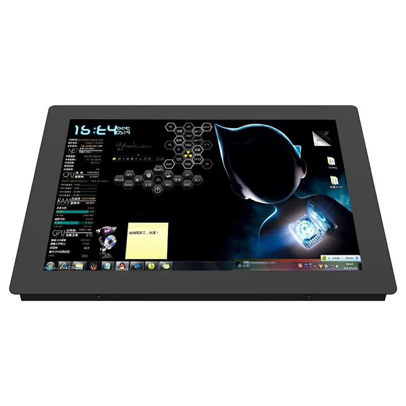 23.6 Inch Monitor Industrial HDMI VGA DVI interface LCD Screen 23 Display Not Touch Screen 1920*1080 Buckles Mounting