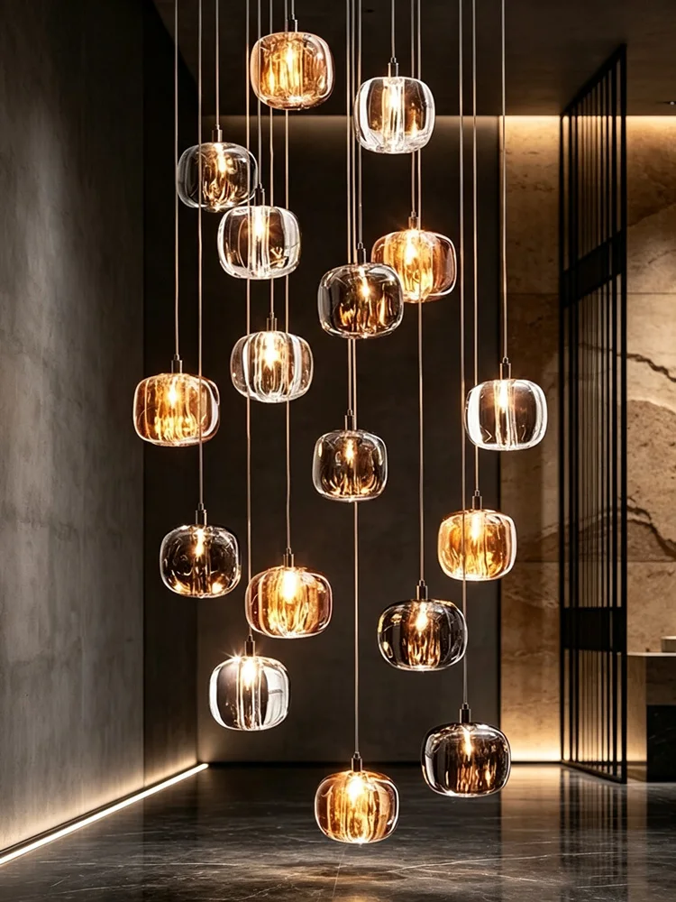 Modern Nordic LED Crystal Chandelier Luxury Pendant Light Ceiling Lamps For Attic Living Room Bedroom Dining Room Kitchen Decor