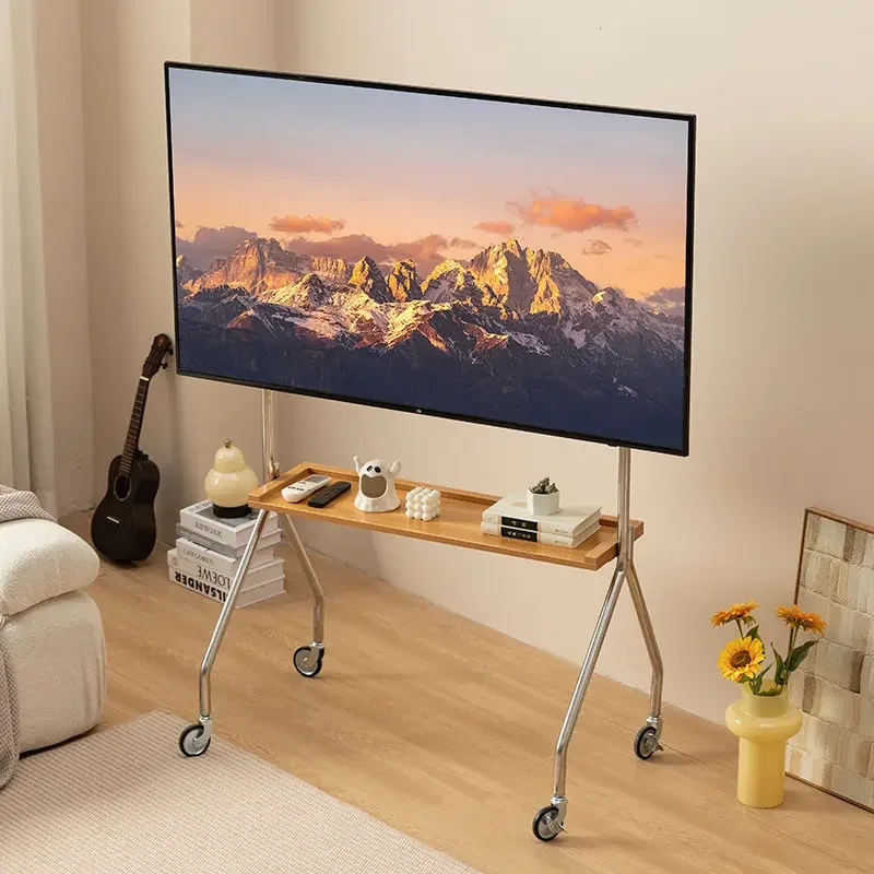 Mobile TV Stand Universal Floor TV Rack with Wheels for 32-72 Inch TVs Multifunctional Home Furniture for Living Room Bedroom