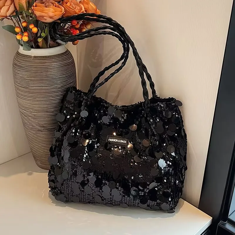 Sequined Handbag Fashion Shoulder Bags For Women Crossbody Bag Female Travel Handbags Summer Bling Armpit Bag Phone Bag