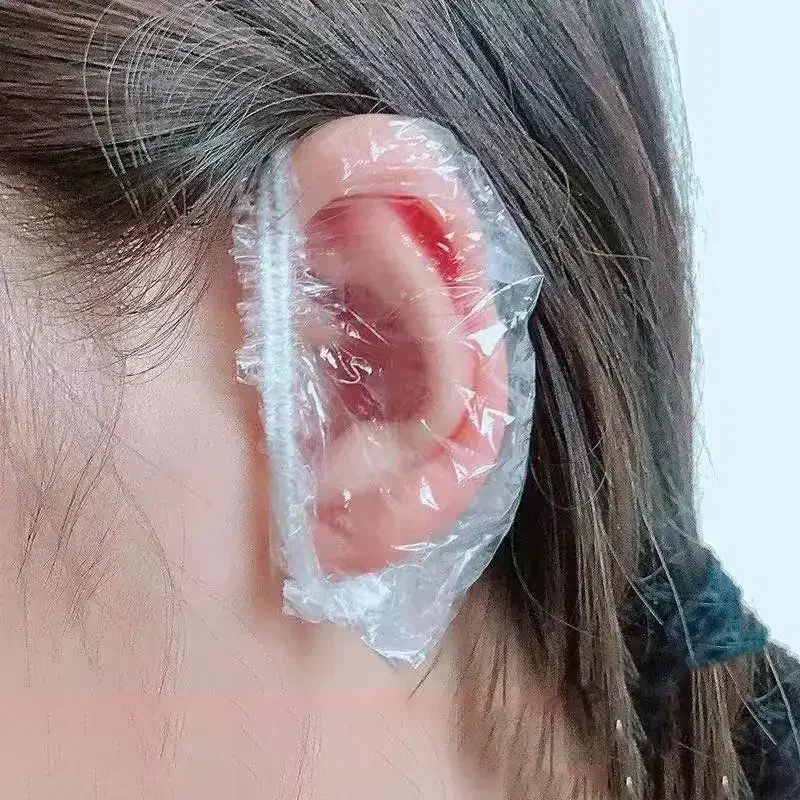 100/200PCS disposable earmuffs ear piercing bathing shampooing, preventing water ingress, ear protection, hair dyeing earmuffs