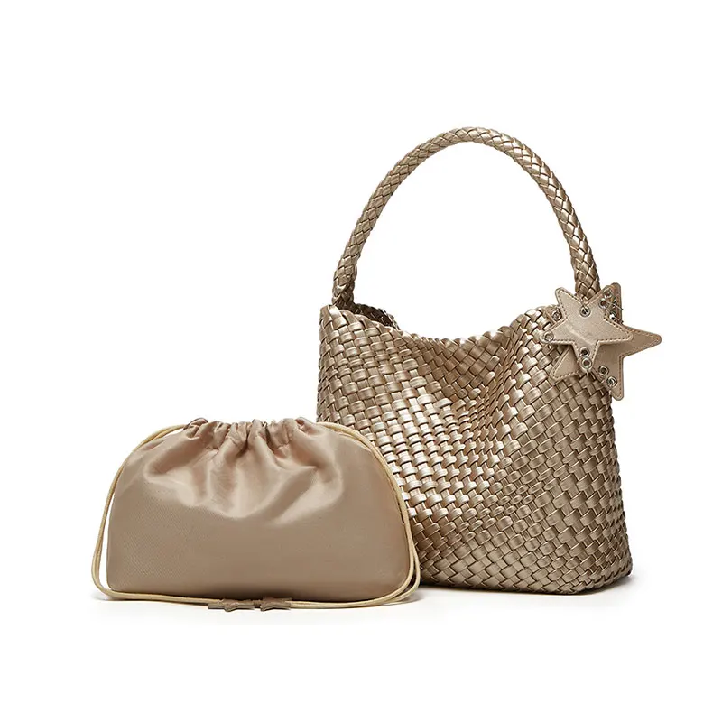 Handbag with Unique Design, Woven Basket Bag, Vacation Style, Women's Shoulder Bag
