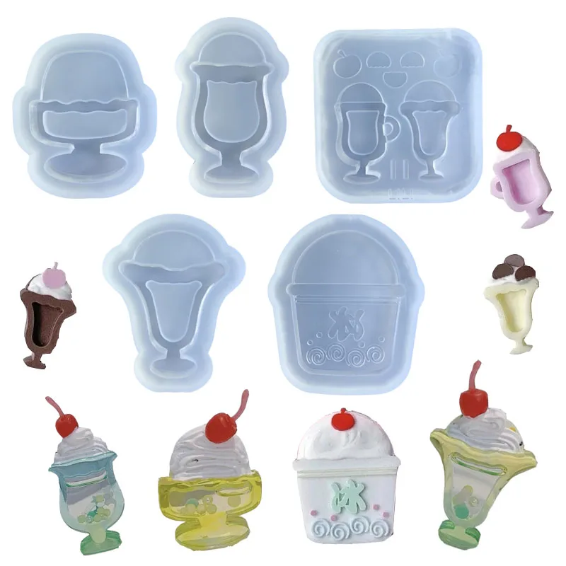 DIY Pudding Cup Dessert Ice Cup Silicone Epoxy Resin Mold Shaker Mold Jewelry Mold Jewelry Accessories