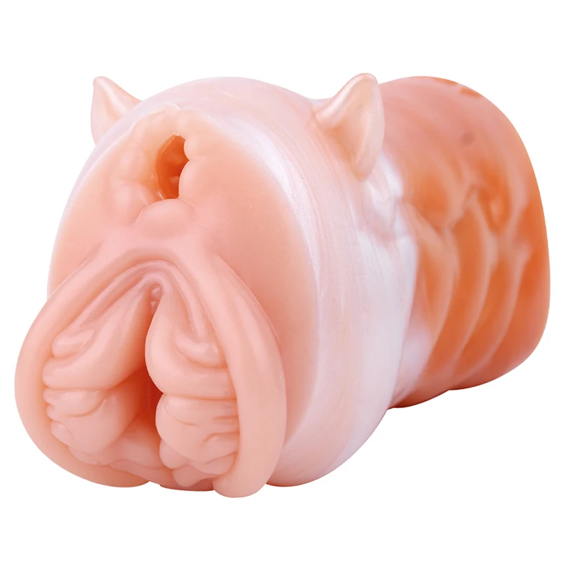 16*9cm Cute Animal Ears Fox Vagina & Anus 2in1 Pocket Pussy Anal Male Masturbator Adult Sex Toy for Men Masturbation Cup Sexshop