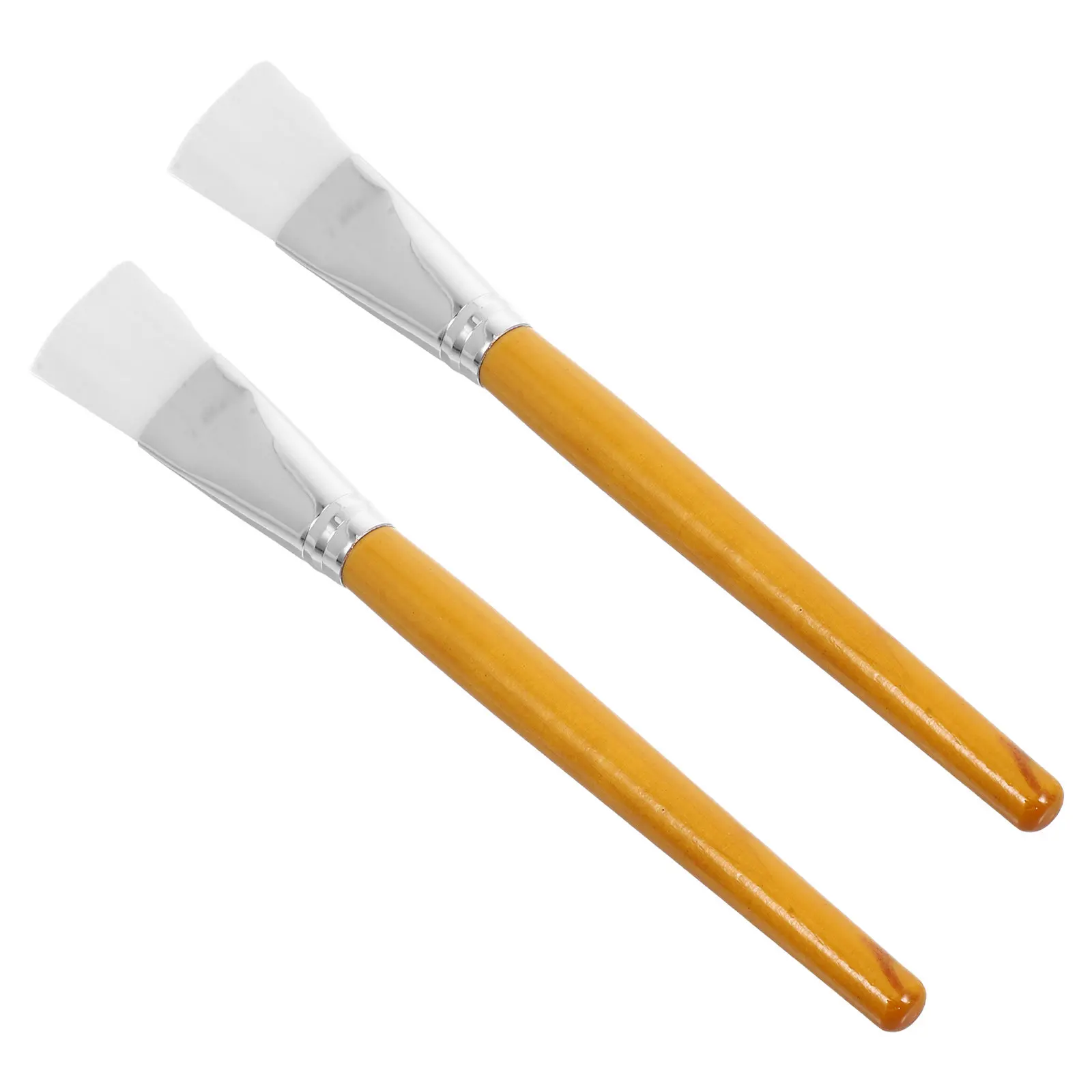 2Pcs Facial Mask Brush Kit Extra Soft Bristles for Face Mask Application Eyelashes Cheeks Nose Eyebrows Lips Professional Home