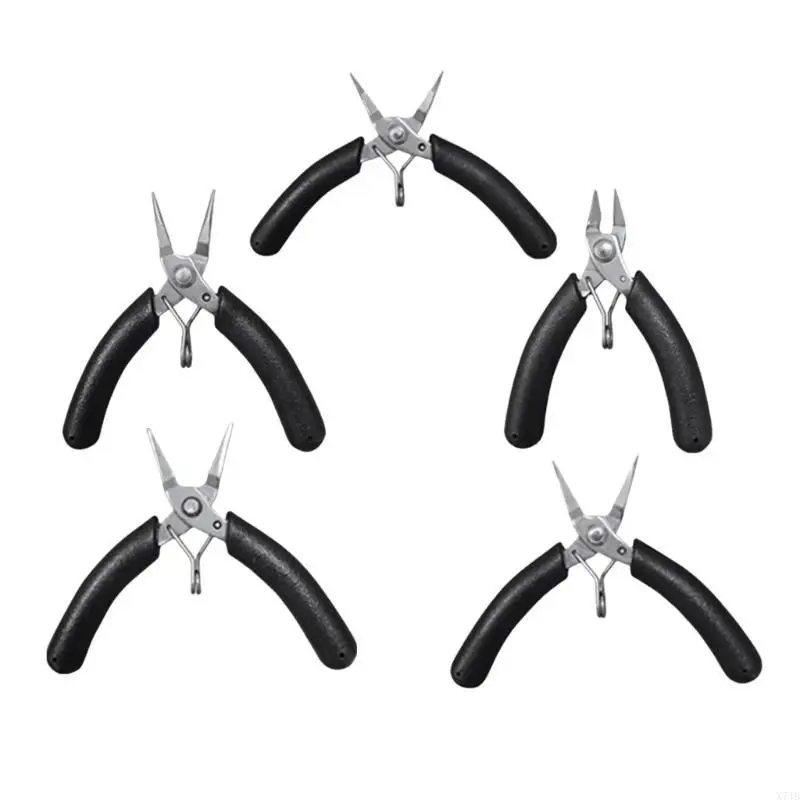  5Pcs Chain Nose Pliers Jewelry Crafting Pliers Stainless Steel Hand Tool Professional Jewelry Pliers Suitable for Craft