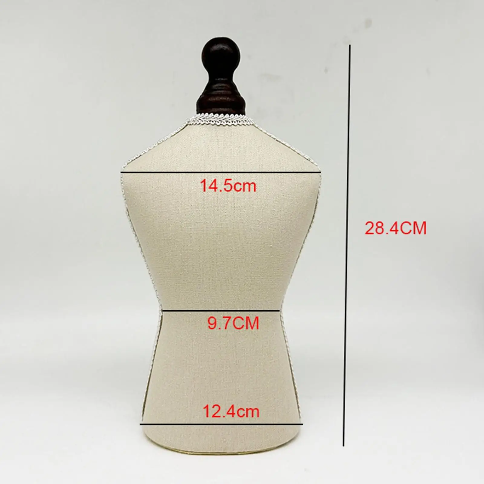 Necklace Holder Model with Lace Display Stand Elegant Decoration Wooden Girls