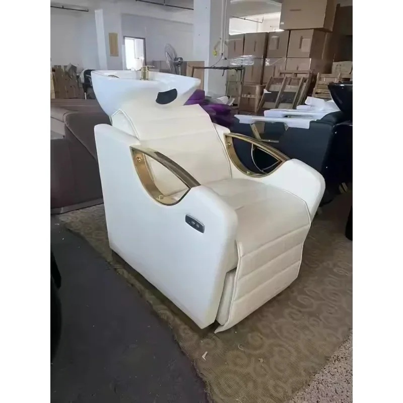 2026 Hair Salon Furniture Back Washing Unit Basin Beauty Shampoo Chair