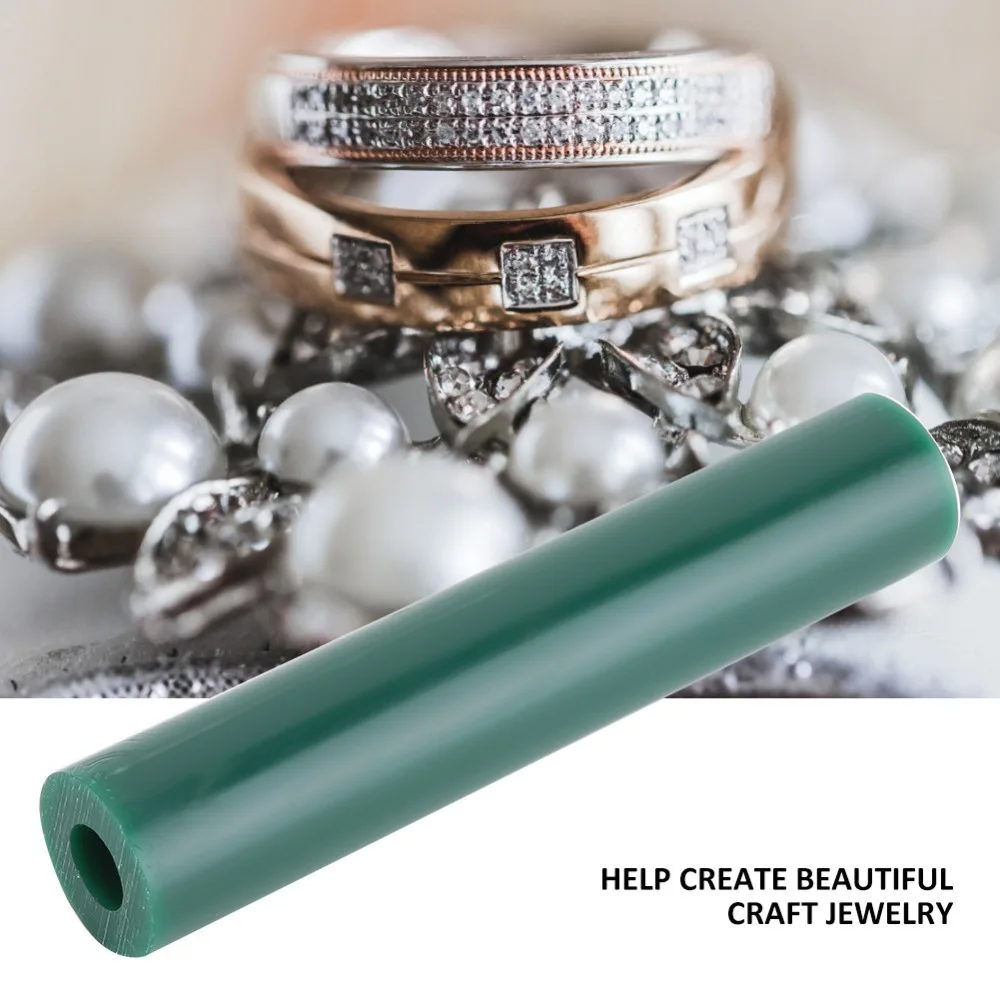 Round Tubes Jewelry Ring Engraving Mold Green Color Column Circle Molds Ring Making Wax Tool Jewelry Casting Mold