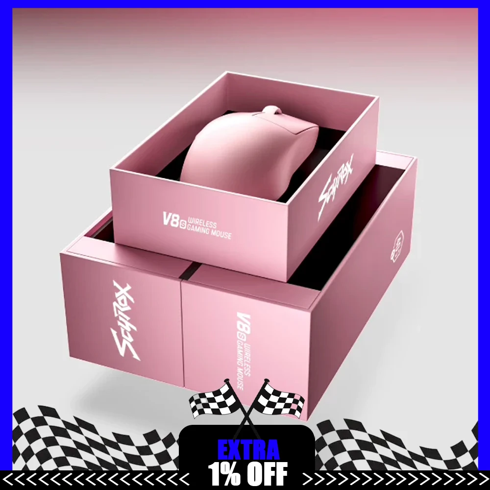 SCYROX V8/V8S Mouse Dual Mode Wireless Mouse 8000Hz Polling Rate,Paw Next 1,Nordic 54 Lightweight Gaming Mice PC Accessories
