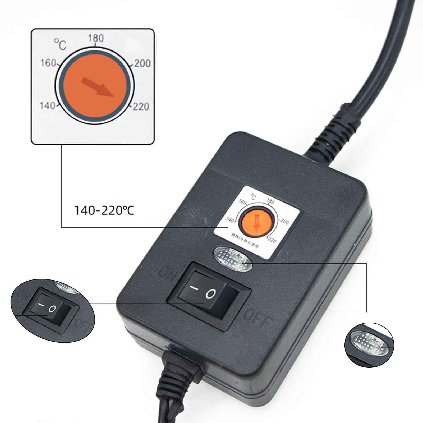 200 Glue Pot Adjustable Temperature Glue Melting Crafts Tools Hot for Hairdressing Wreath Melt Art