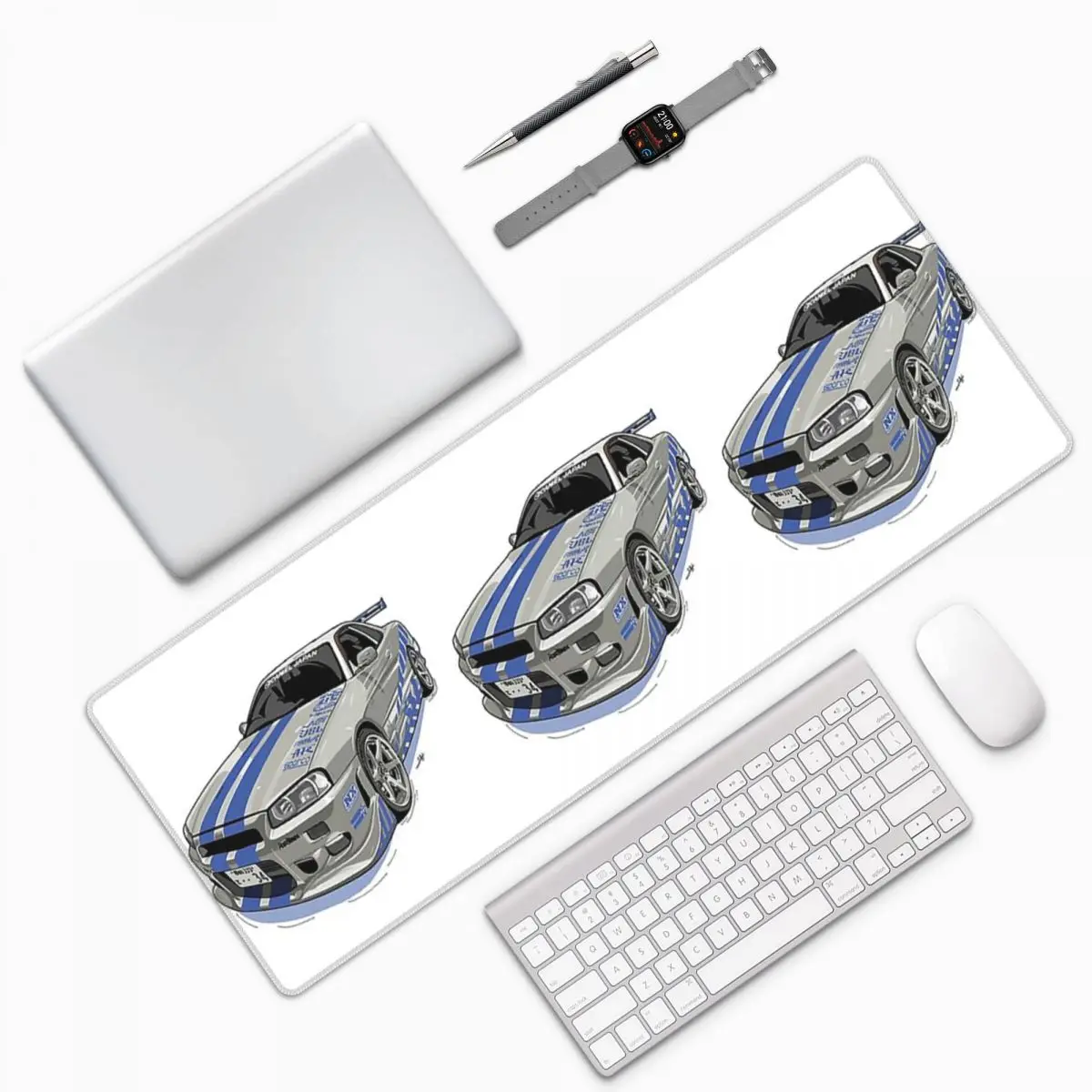 Fast And Furious Skyline Large Mouse Pad Computer Keyboard Mouse Mat Gamer PC Laptop Desk Mat Office Accessories Table Mats