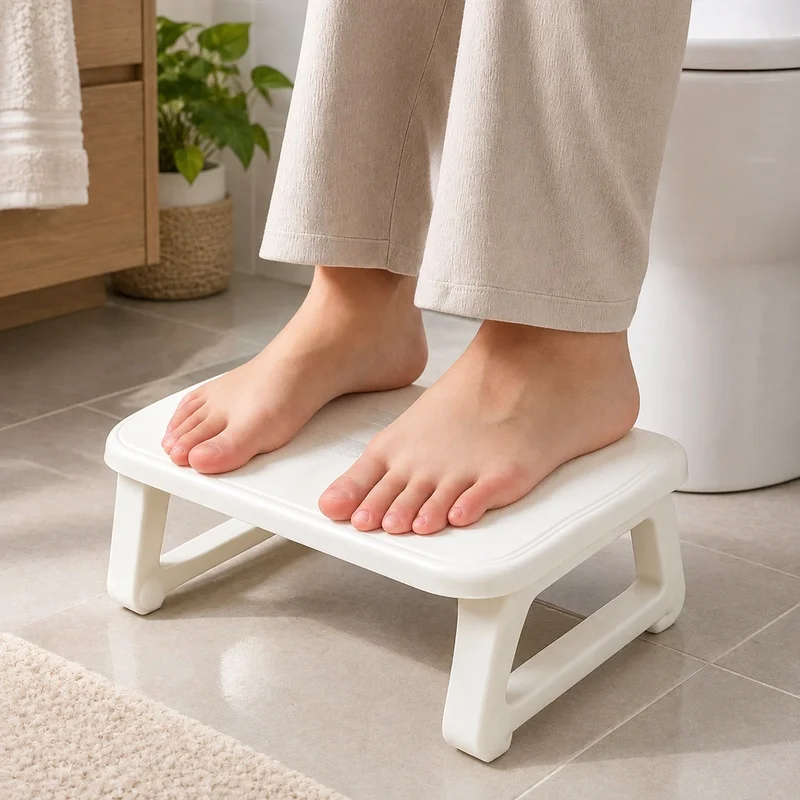Adjustable Under-Desk Foot Support with Massage Rollers for Enhanced Comfort in Home or Office Settings
