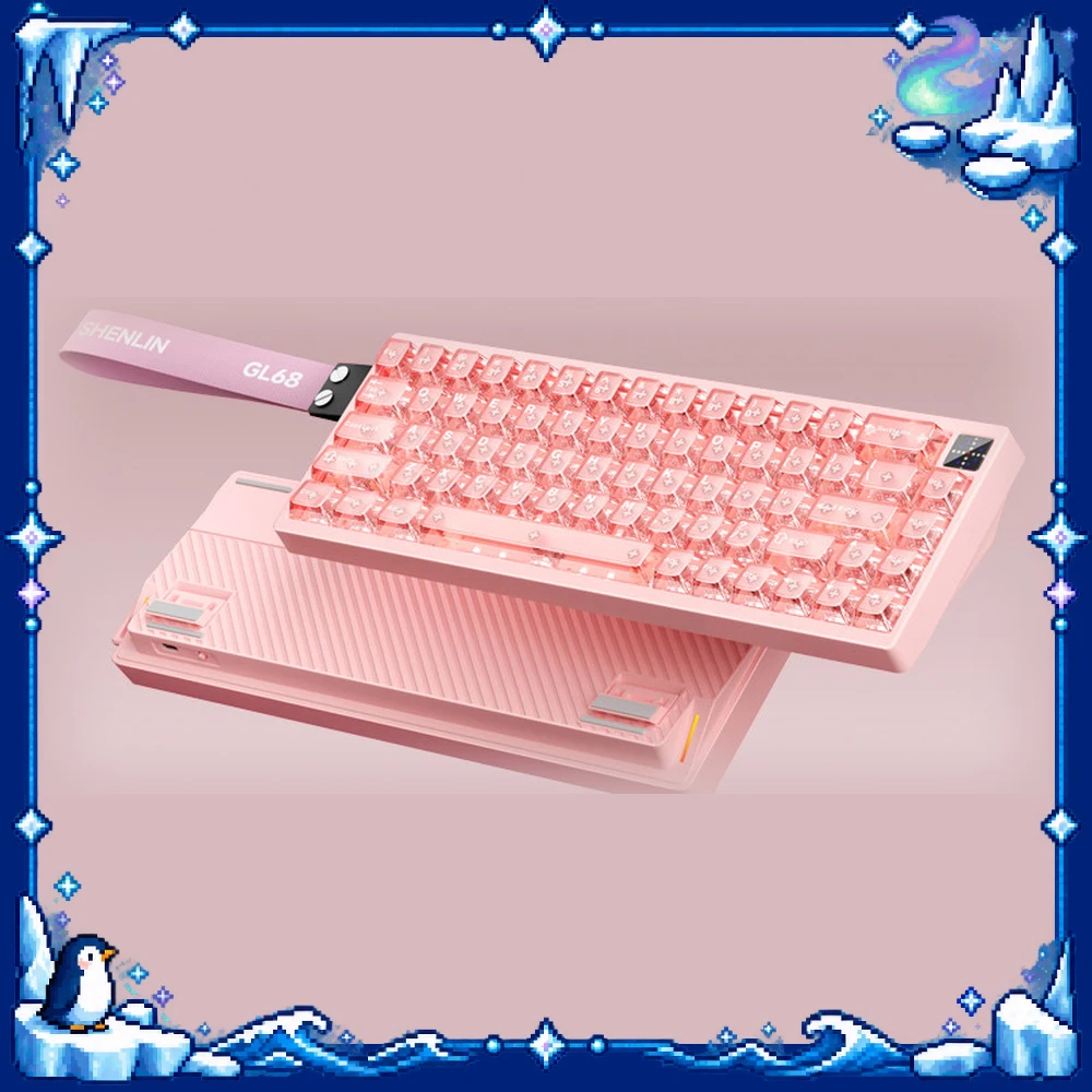 PMO GL68 Ultra Magnetic Switch Gaming Keyboard 68 Keys Wired Rapid Trigger Hall Effect Keyboard for FPS Games Desktop PC