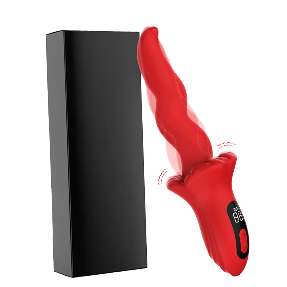 New Display Tongue Creeping  Stick Lipstick Double Vibration Clitoral Insertion Button G-spot Massager Sex Toy vagina silicona