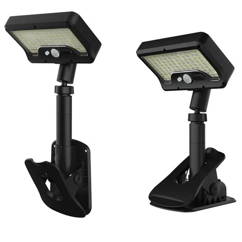 ABUH-Solar Fence Lights LED Wall Lamp IP65 Waterproof Motion Sensor Clip On Light For Outdoor Garden Wall Street Light