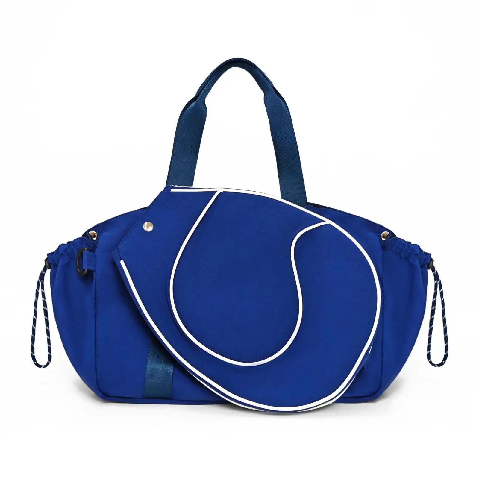 Tennis Racquet Sports Bag Pickleball Duffel with Cinch Pockets for Paddle Balls and Adjustable Strap Commute Ready