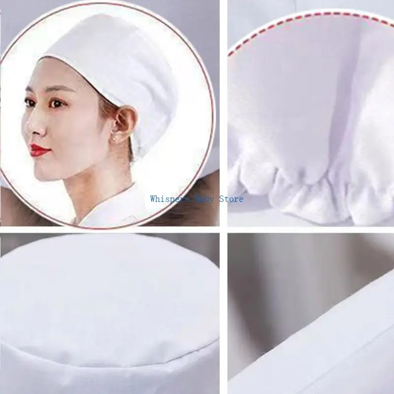 U90E Cotton Hygiene Cap For Kitchen Lab Use Breathable Elastic Fit Lightweight Head Cover For Adults Professionals