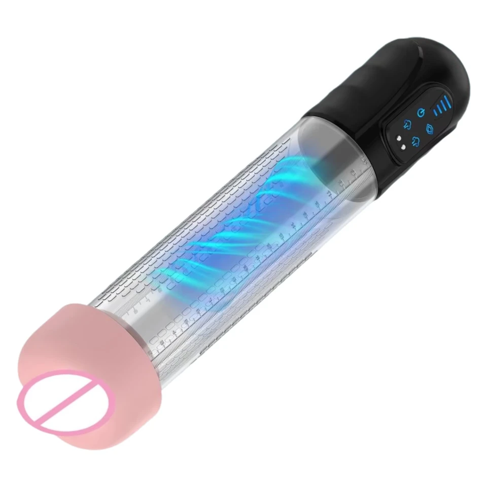 Penile Trainer, Male Negative Pressure Booster, Stretch Sensitive Training Aircraft Cup, Electric Fully Automatic Reverse Mold