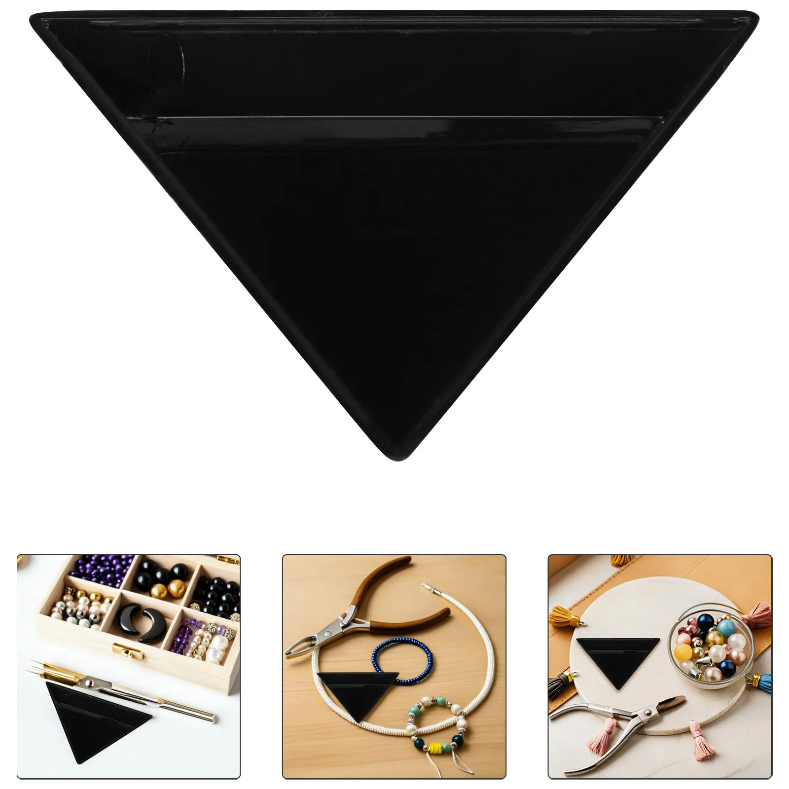 30Pcs Triangle Plastic Sorting Tray Stackable Jewelry Bead Board Rhinestone Organizer Diamond Art Craft Accessories