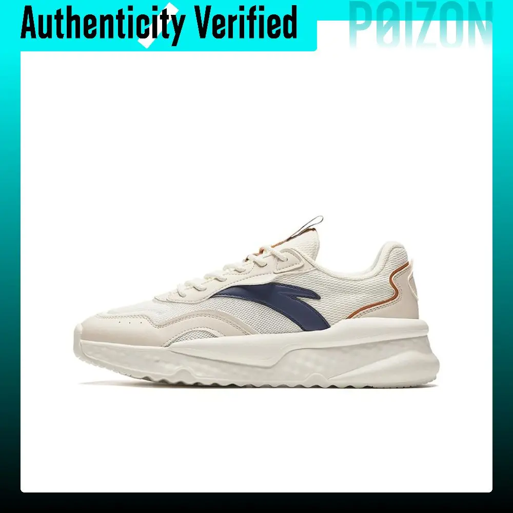 Anta Life Collection Vintage Cushioning Slip Resistant Low top Casual Shoes Men's White Blue 912428823-3