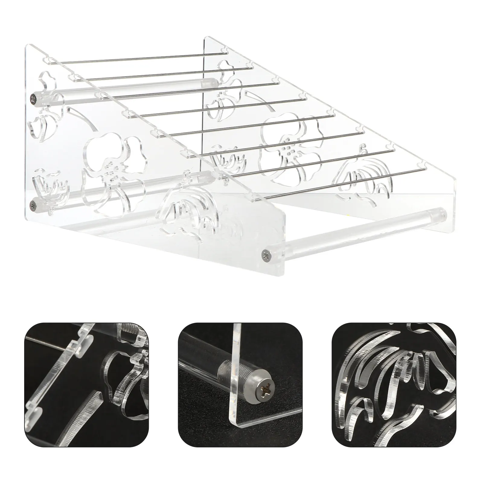 1Pcs Jewelry Display Rack Acrylic 8 Tiers Organizer Bracelet Charms Beads Holder Jewelry Display Stand for Accessories
