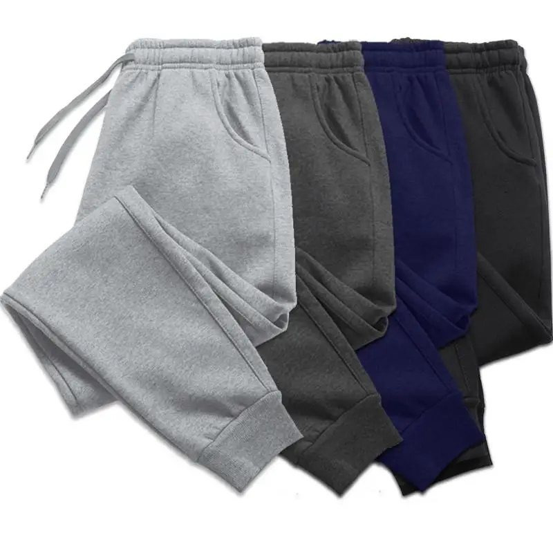 Men Long Pants Autumn and Winter Mens Casual Fleece Sweatpants Soft Sports Pants Jogging Pants