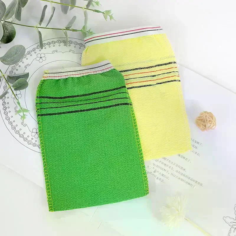 5Pcs Exfoliating Bath Pad Towels Set Korean Italy Asian Exfoliating Bath Washcloth Body Scrub Shower Soft Polyester Cotton