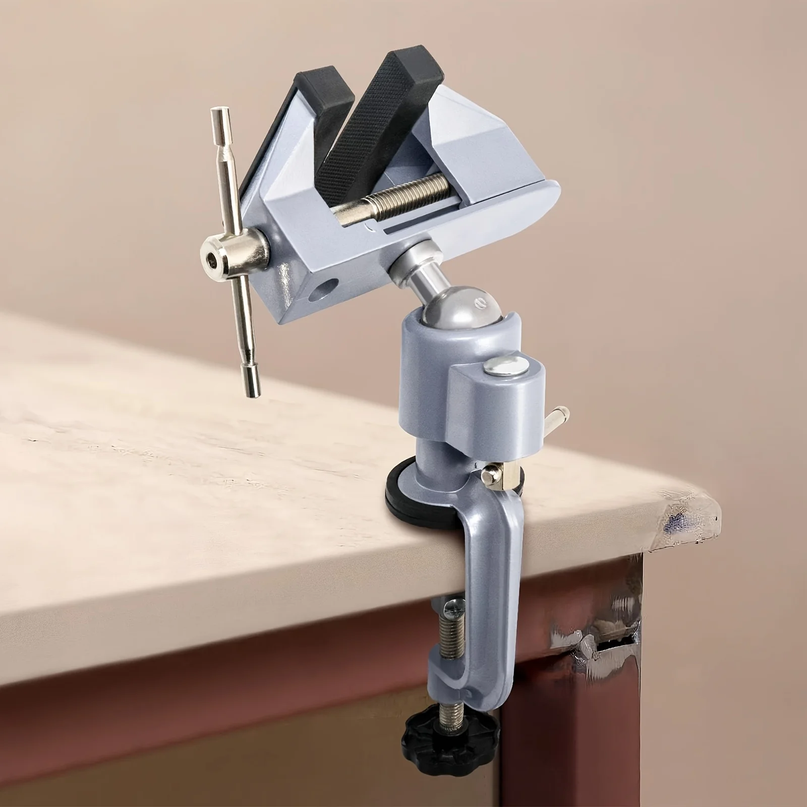 360 Rotating Aluminum Bench Vise Multi-Purpose Drill and Woodworking Tool Compact and Durable Home Workshop Vise