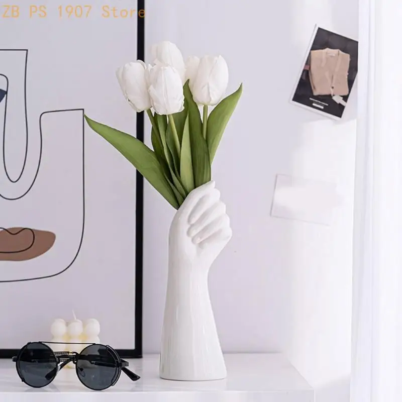 Hand Silicone Flower Pot Mold Concrete Candlestick Silicone Holder Mold Planter Cement Clay Mold 55KA