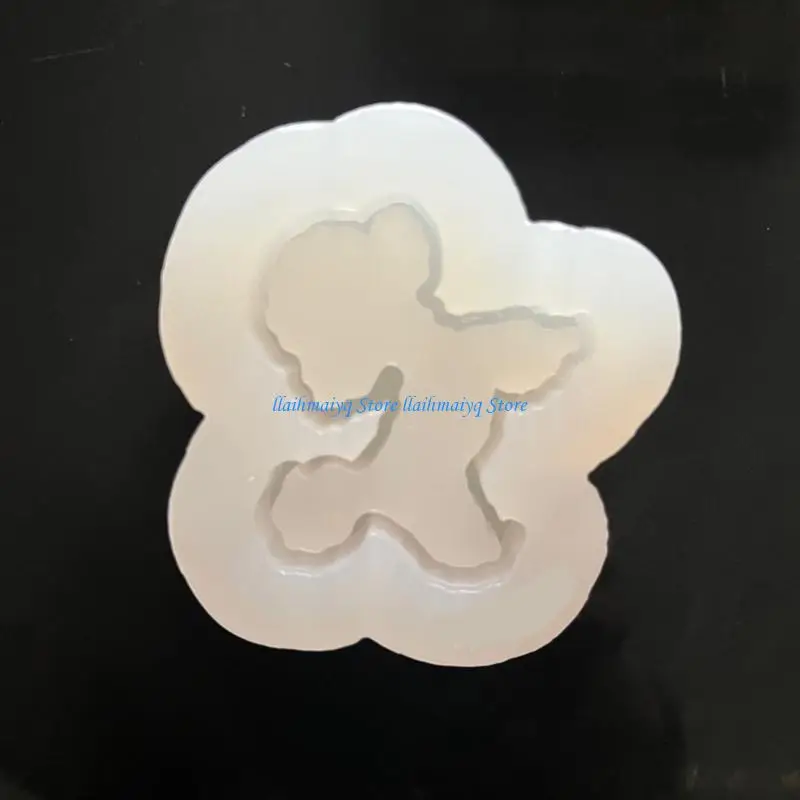 573B DIY Bear Silicone Mold DIY Keychain Pendant Epoxy Resin Molds Jewelry Crafting Mold for Fashionable Enthusiast
