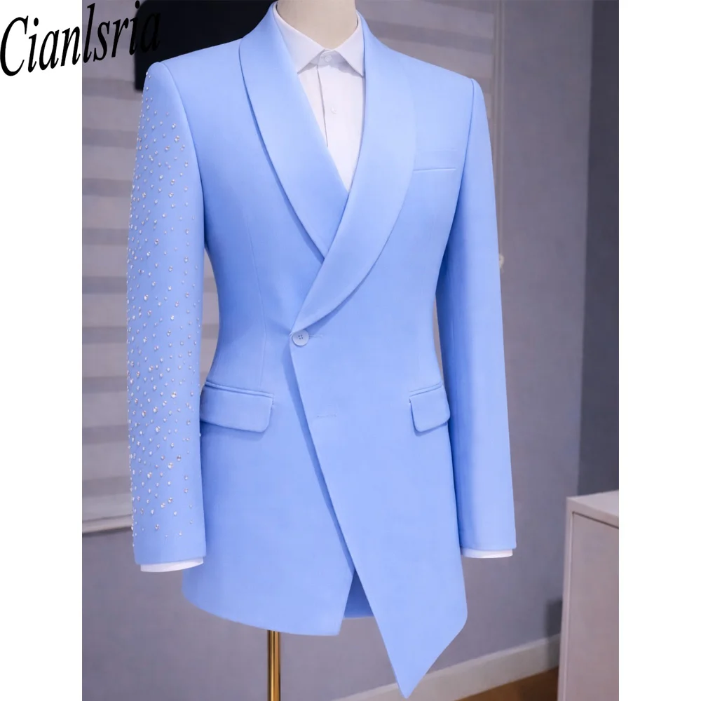 Men's Suit Set Two-piece Slim Fit Suit Men's Business Professional Formal Attire Groomsman's Wedding Dress