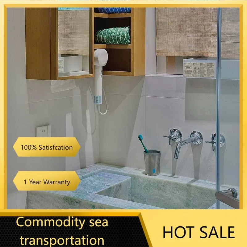 Square Deep Basin Marble Sink Heavy Duty Natural Stone Waterproof Anti Stain Wear Resistant Easy Clean Commercial Bathroom