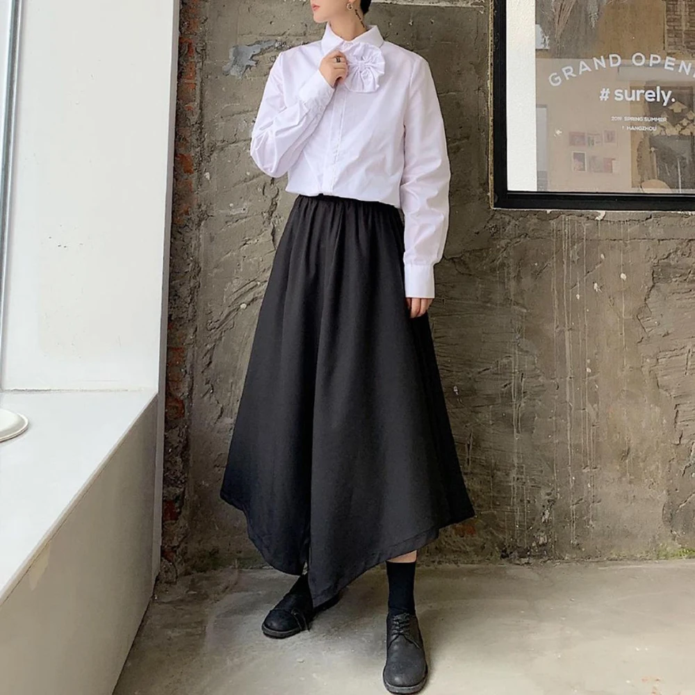 Y2k Irregular Dark Gothic Cropped Pants/Skirt Pants Streetwear Fashion Youth Outdoor Versatile Casual Wide-Leg Pants 2026 New