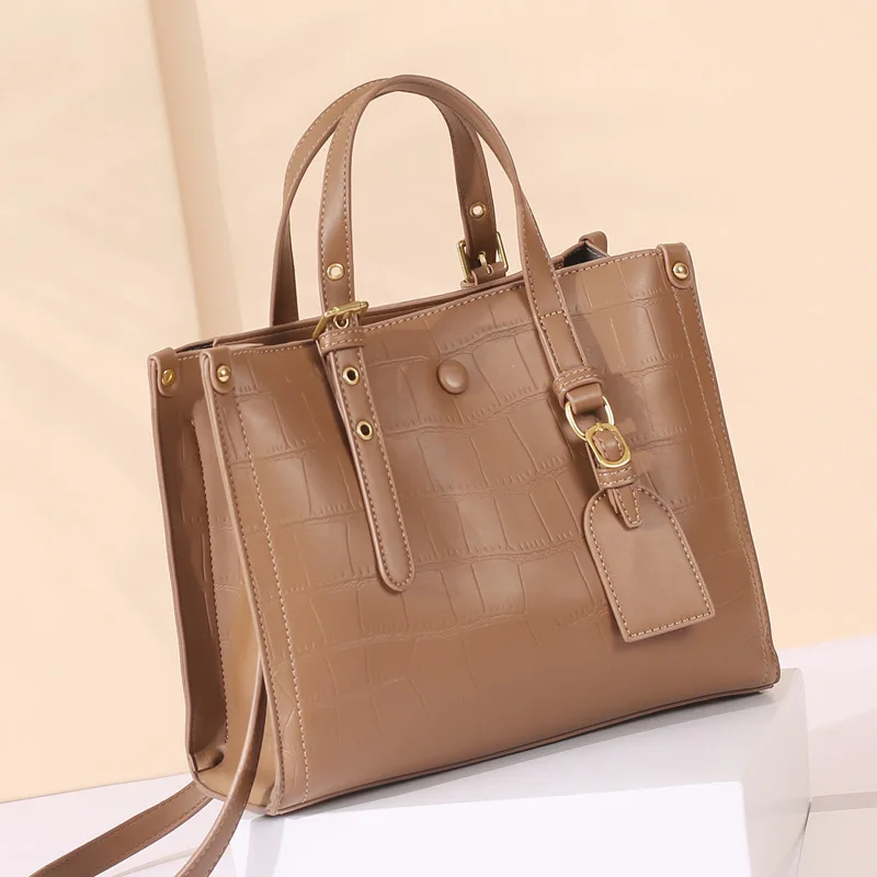 100% Cowhide Leather Handbags Retro Women Tote Bags Fashion Ladies Sling Bags Female Shoulder Bags