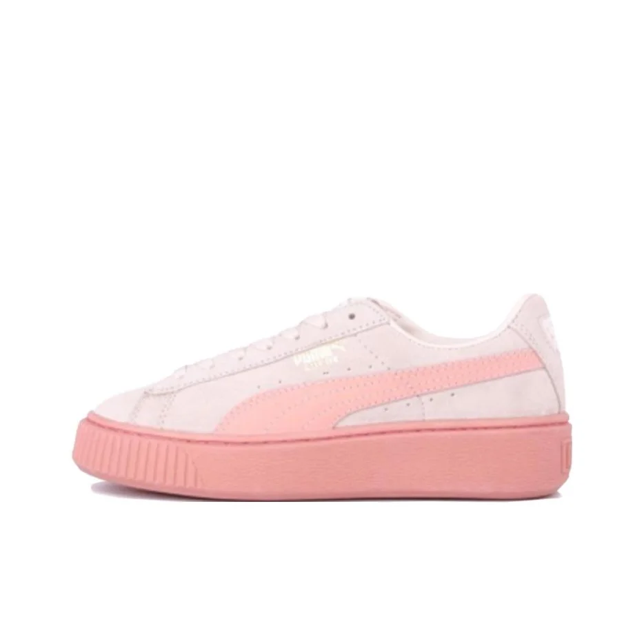 PUMA Suede Platform Skateboard Shoes Women's Low Top Powder 363559-12