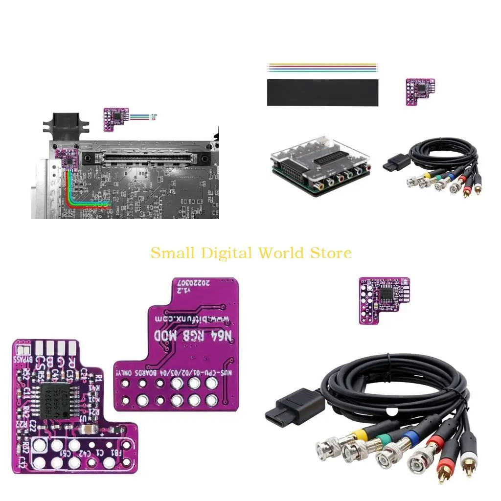 77UB RGB MOD THS7374 Amp Mod Kit for N64 NTSC Game Consoles Gaming Accessories RGB Module Chips 1 Set for Gamers